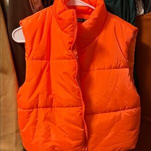 SHEIN Orange Puffer Vest
